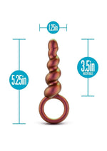 Anal Adventures Matrix Spiral Loop Silicone Plug - Brown/Copper