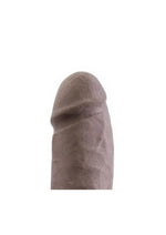 Au Naturel Big John Sensa Feel Dual Density Dildo with Balls - Chocolate - 11.5in