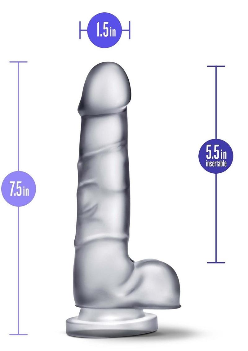 B Yours Diamond Quartz Dildo - Clear - 7.5in
