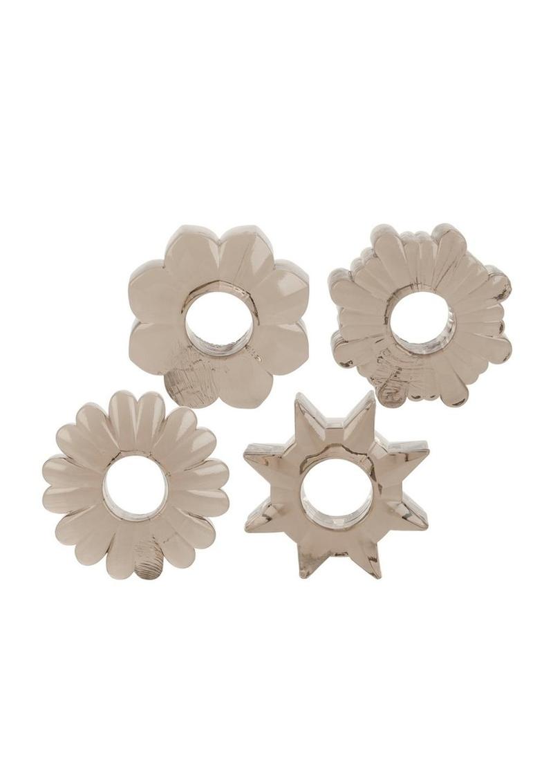 Basic Essentials Super Stretchy Enhancer Cock Rings - Assorted Colors/Smoke