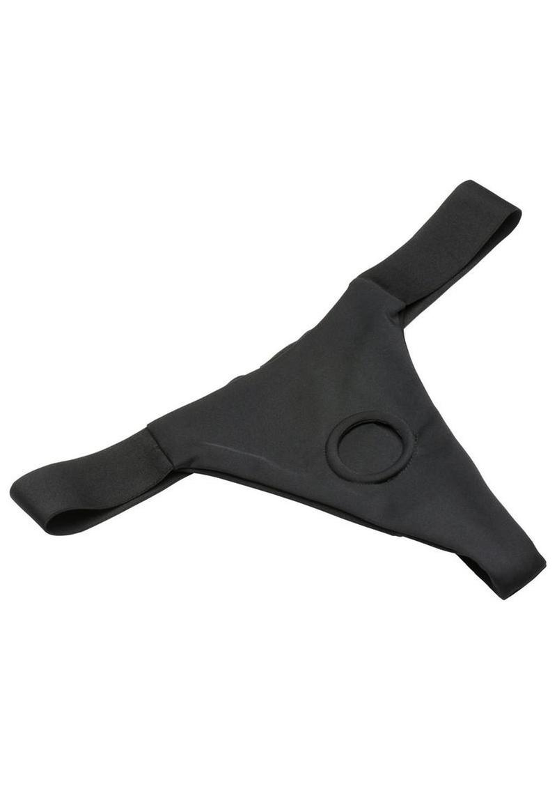 Bedroom Bliss Chérie Thong Strap-On Panty Harness - Black - Small
