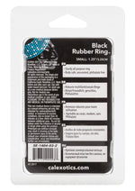 Black Rubber Cock Ring - Black - Small