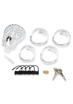 Blueline Full Coverage Cock and Balls Locked Up Chastity Cage Trap