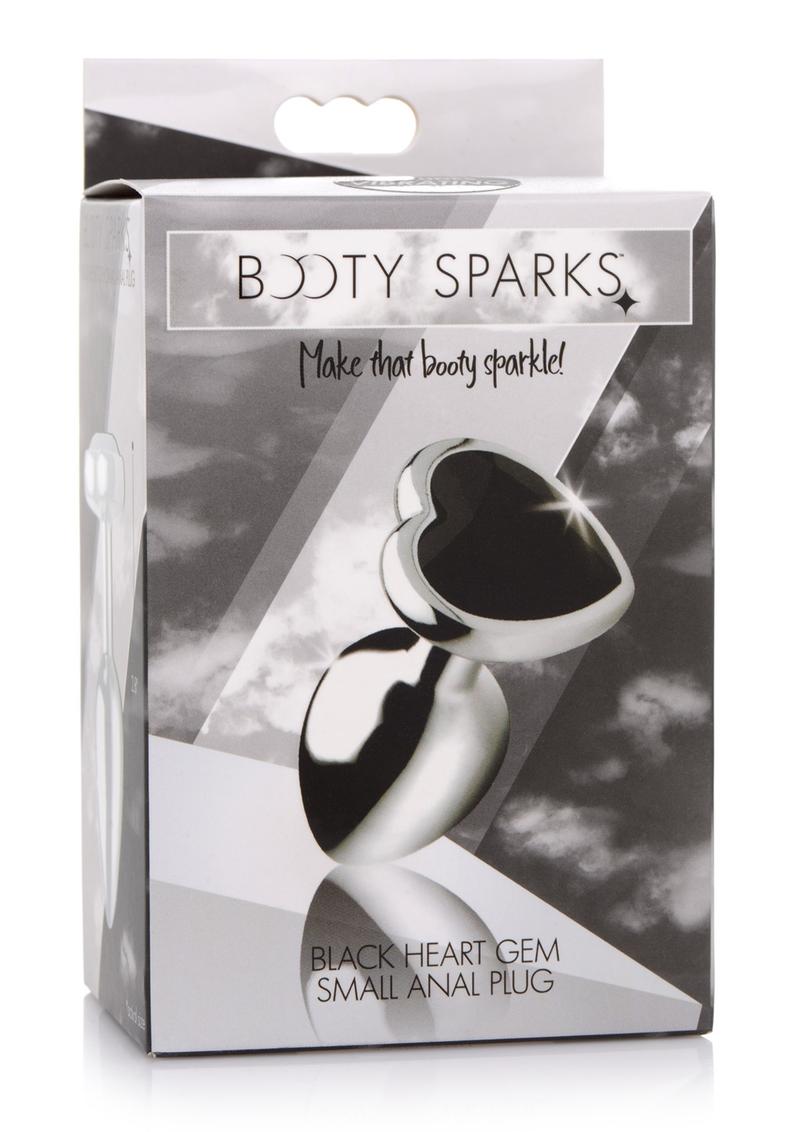 Booty Sparks Gemstones Black Heart Anal Plug