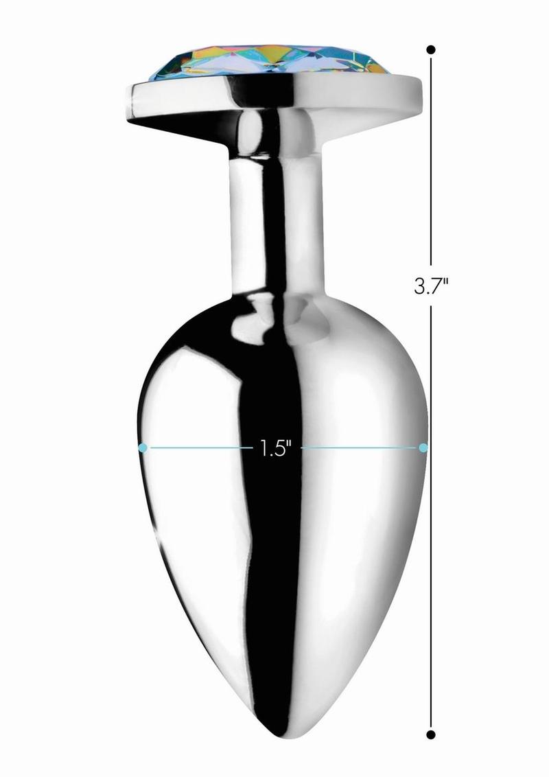 Booty Sparks Rainbow Prism Gem Anal Plug - Multicolor - Large