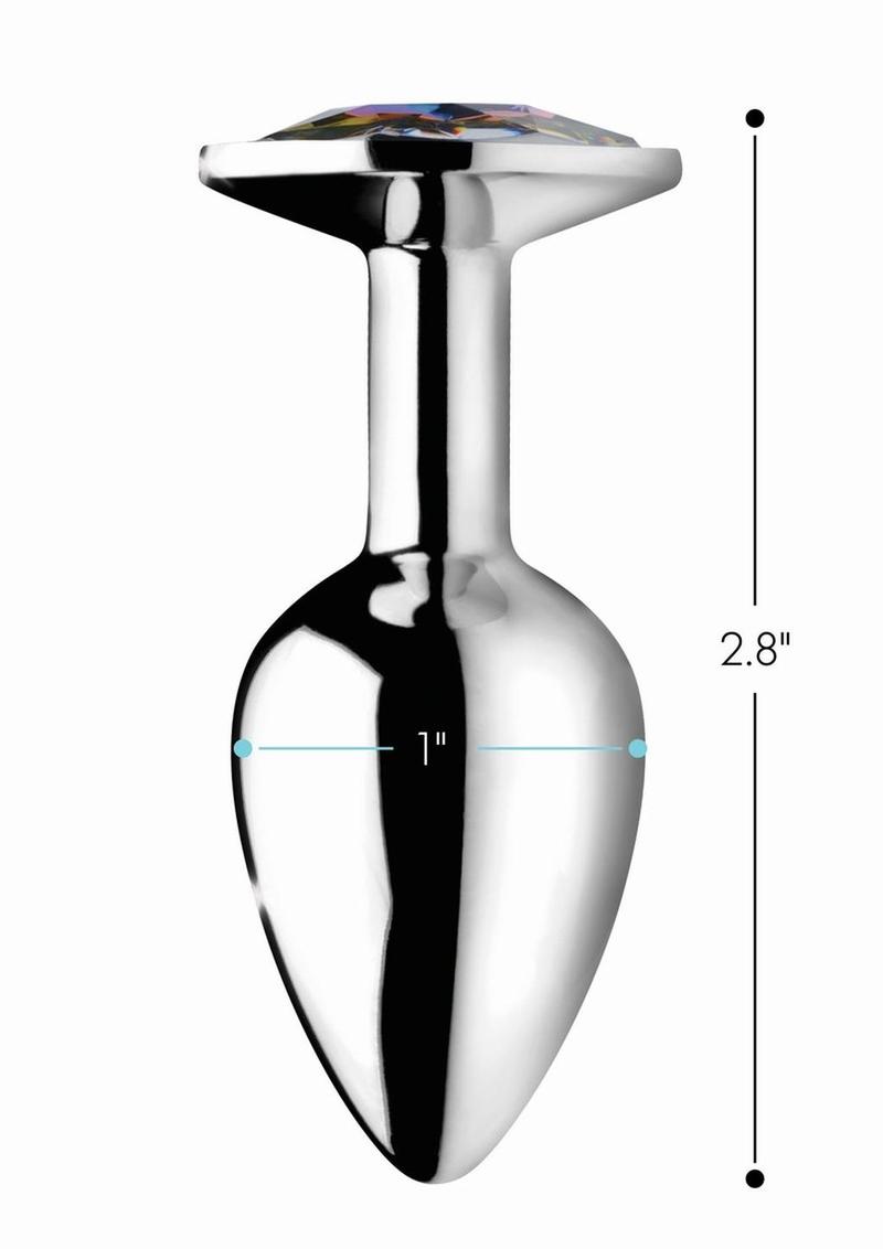 Booty Sparks Rainbow Prism Gem Anal Plug - Multicolor - Small