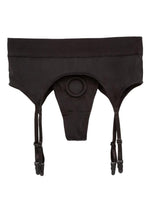 Boundless Thong with Garter Harness - Black - 3XLarge/XXLarge