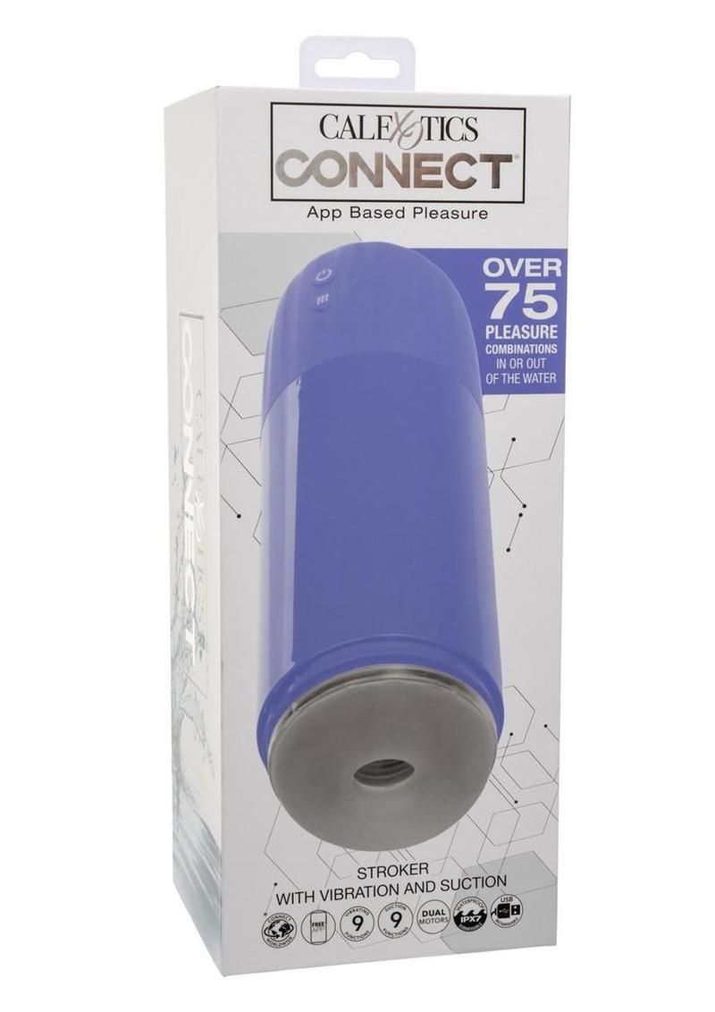 Calexotics Connect Stroker Rechargeable with Vibration and Suction - Purple