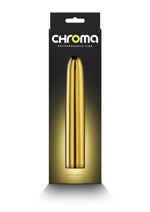 Chroma Classic Rechargeable Vibrator - Gold - 7in