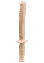 Classic The Manhandler with Handle Dildo - Flesh/Vanilla - 10in