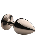 Creature Cocks Red Eye Metal Butt Plug - Black/Metal/Red - Large