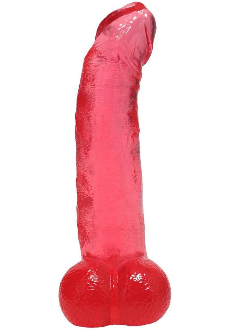 Crystal Jellies Curved Realistic Cock with Balls