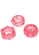 Crystal Jellies Performance Ring - Pink - 3 Piece/Set
