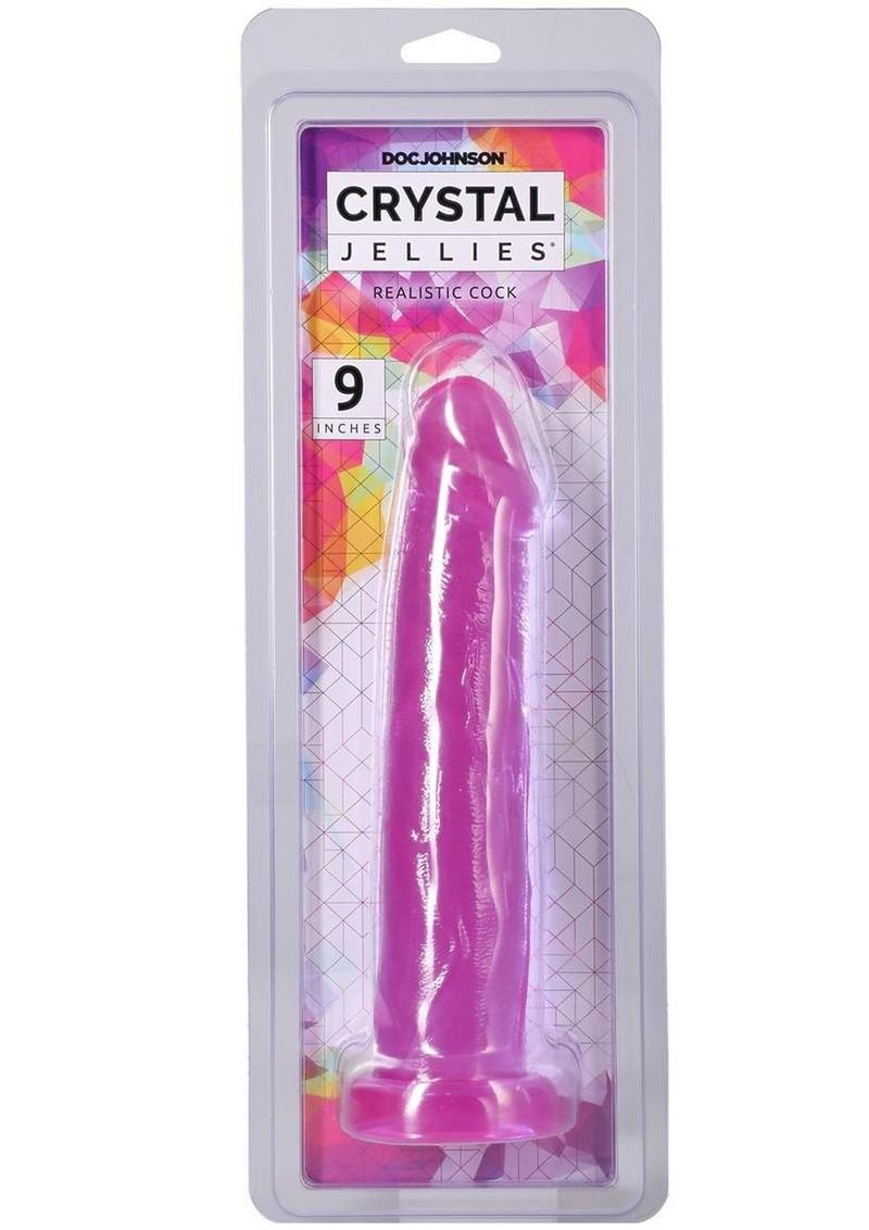 Crystal Jellies Realistic Cock - Purple - 9in