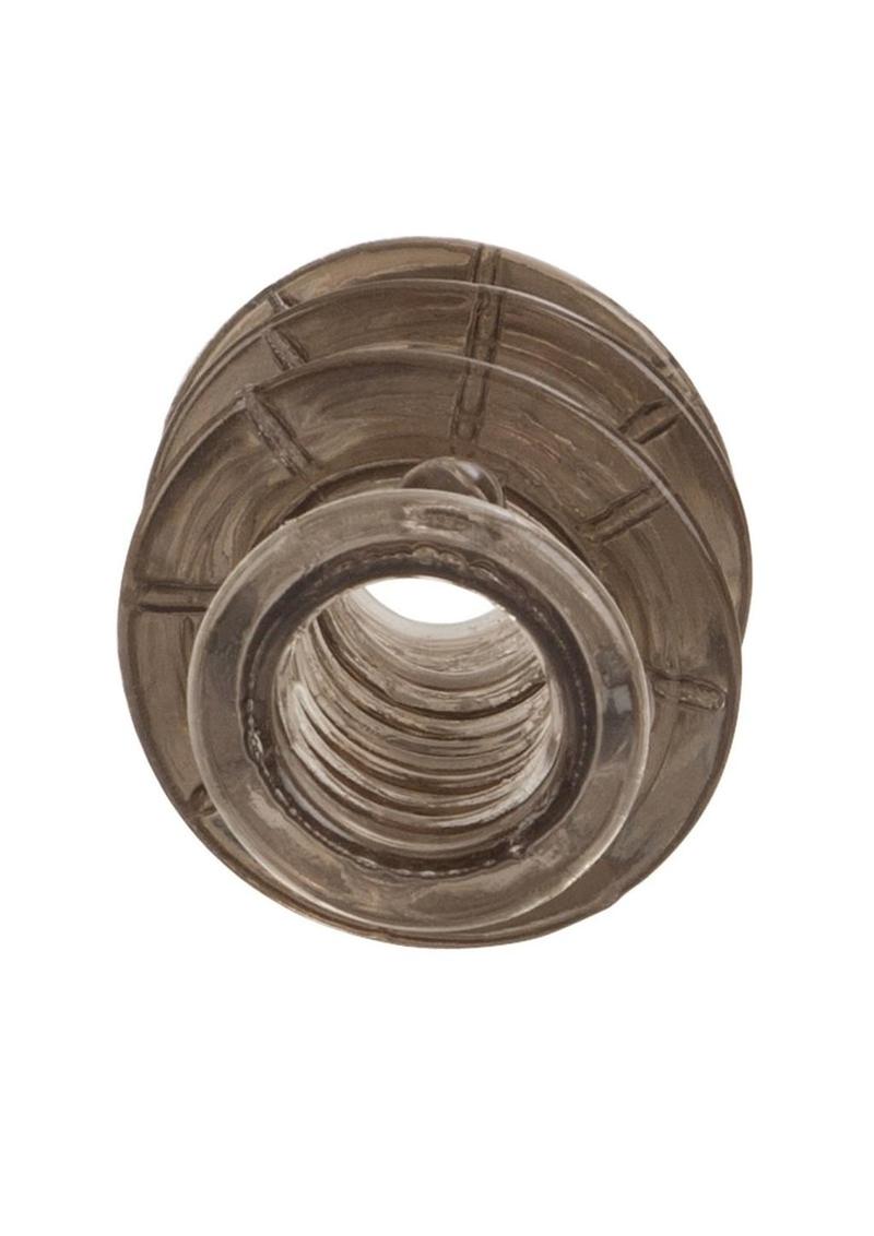 Dr. Joel Kaplan Beaded Girth Ring Triple Stacker Cock Ring - Smoke