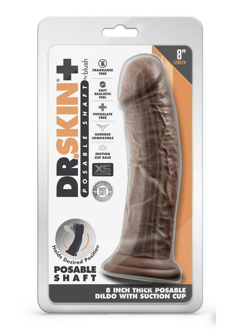 Dr. Skin Plus Thick Posable Dildo with Suction Cup