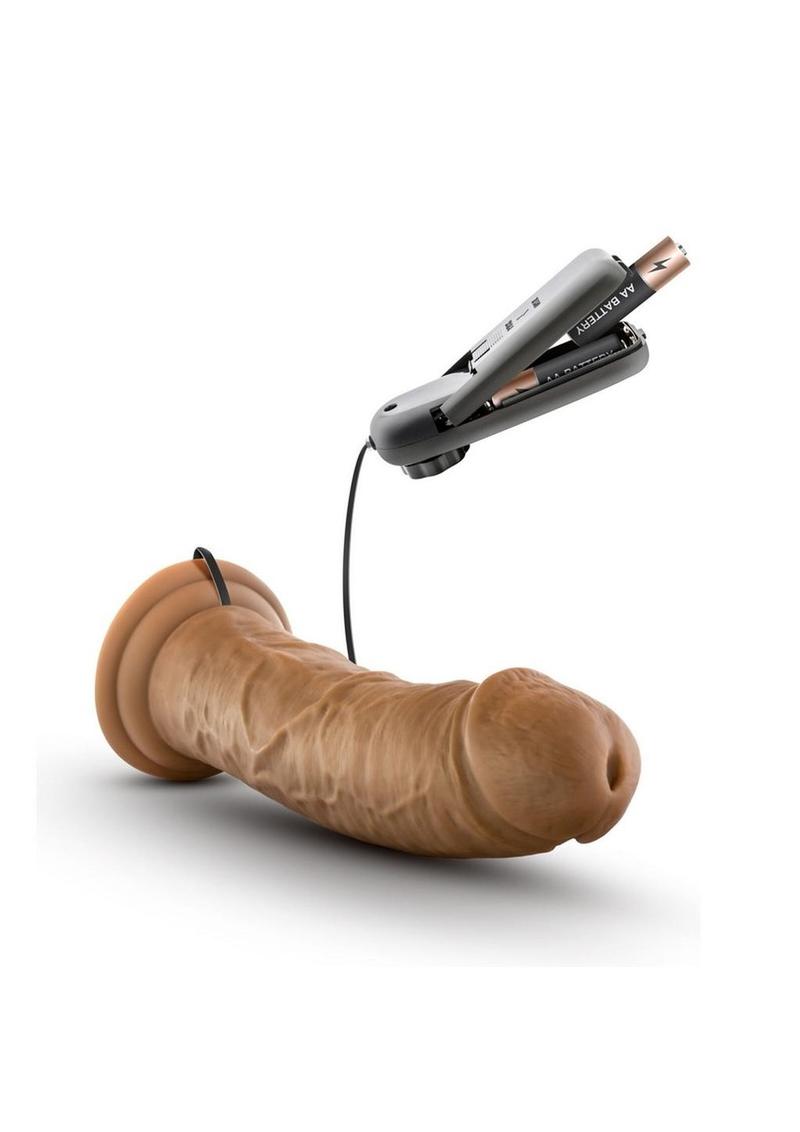Dr. Skin Dr. Joe Vibrating Dildo with Remote Control - Caramel/Mocha - 8in