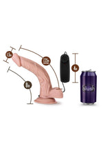 Dr. Skin Dr. Sean Vibrating Dildo with Remote Control - Flesh/Vanilla - 8in