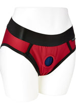Em.Ex.. Active Harness Wear Contour Harness Briefs - 3x - Red - Large