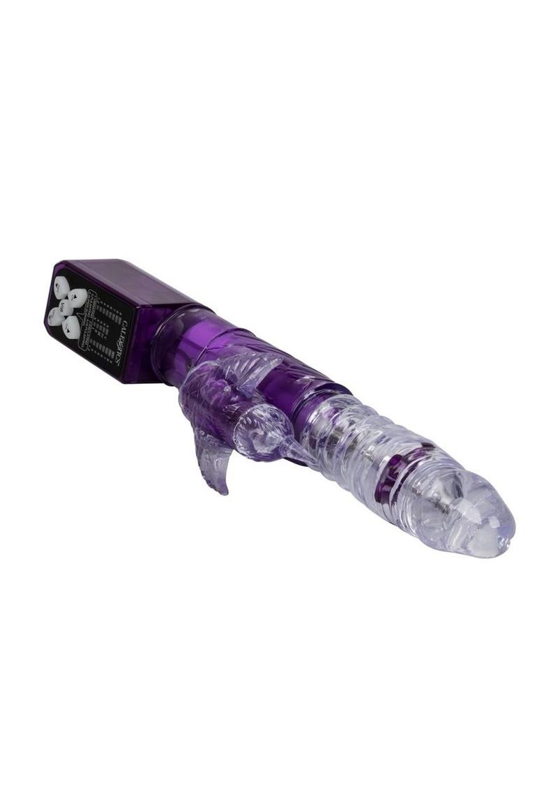 Endless Pleasure Thrusting Beaded Rabbit Vibrator - Purple
