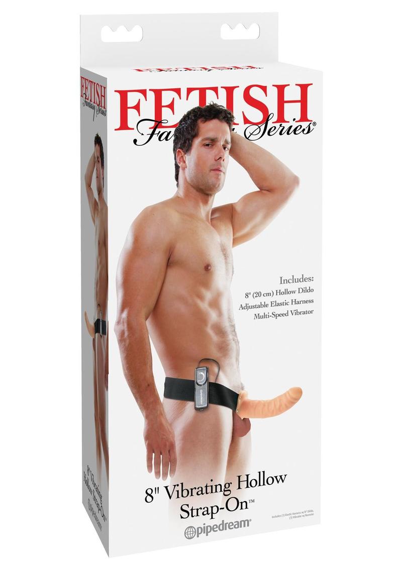 Fetish Fantasy Series Vibrating Hollow Strap-On Dildo and Adjustable Harness with Remote Control