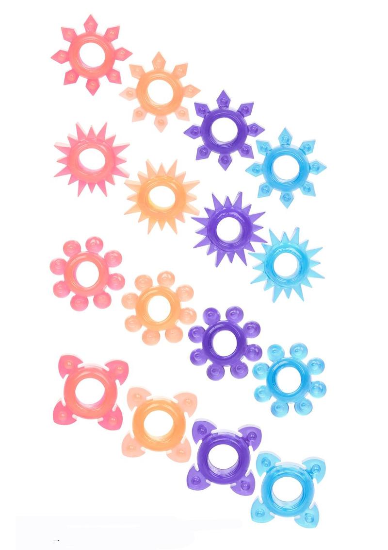 Foil Pack Textured Cock Ring - Assorted Colors/Pink