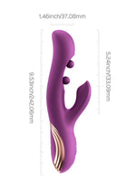Gem Pressure Sensing App-Controlled Twin Balls Rabbit Vibrator