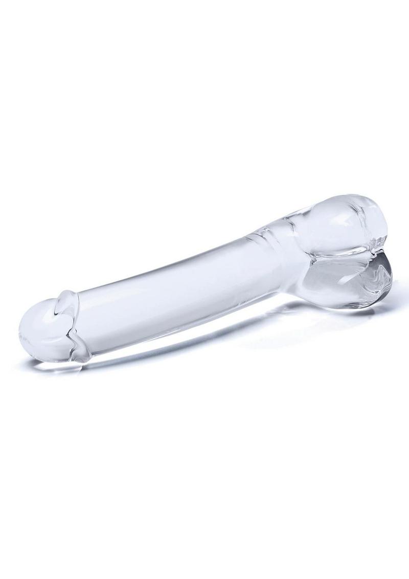Glas Realistic Curved Glass G-Spot Dildo - Clear - 7in