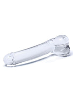 Glas Realistic Curved Glass G-Spot Dildo - Clear - 7in