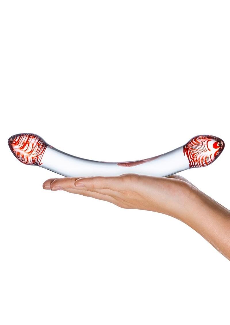 Glas Red Head Double Dildo - Red