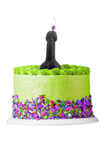 Glitterati Penis Candle - Black Glitter - Black