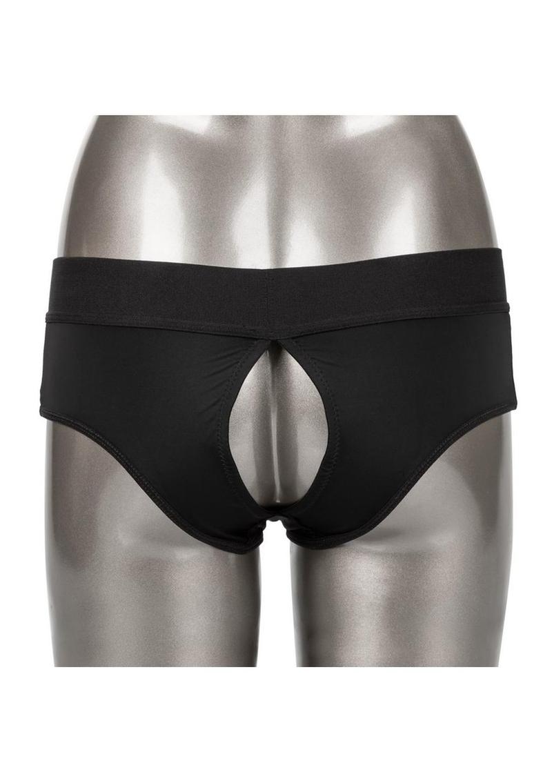 Her Royal Harness Backless Brief - Black - Large/XLarge