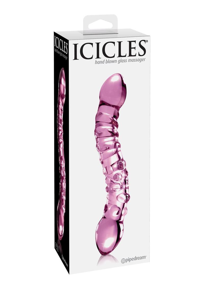 Icicles No. 55 Double-Sided Textured Glass Dildo