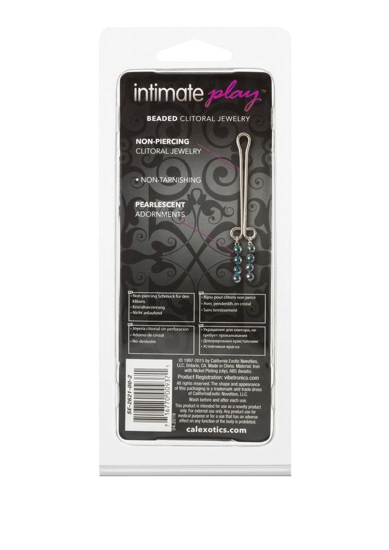 Intimate Play Non-Piercing Beaded Clitoral Jewelry - Silver