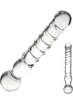 Joystick Textured Glass Dildo