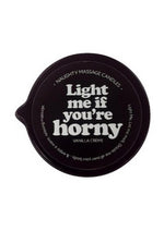Kama Sutra Naughty Notes Light Me If You're Horny 2oz Massage Candle with Pour Spout Tin