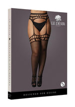 Le Desir Garterbelt Stockings with Open Design