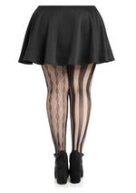 Leg Avenue Harlequin Net Tights - 1x/2x - Black