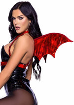 Leg Avenue Iridescent Vinyl Devil Wing Body Harness
