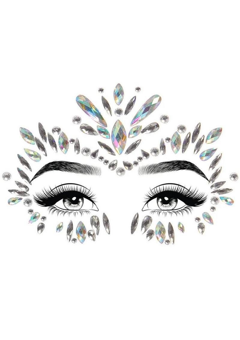 Leg Avenue Iris Face Jewels Sticker - Clear