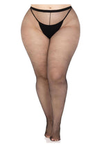 Leg Avenue Spandex Micro Net Tights - 1x-2x - Black