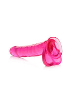 Lollicock Slim Stick Dildo with Balls - Cherry Ice/Red - 8in
