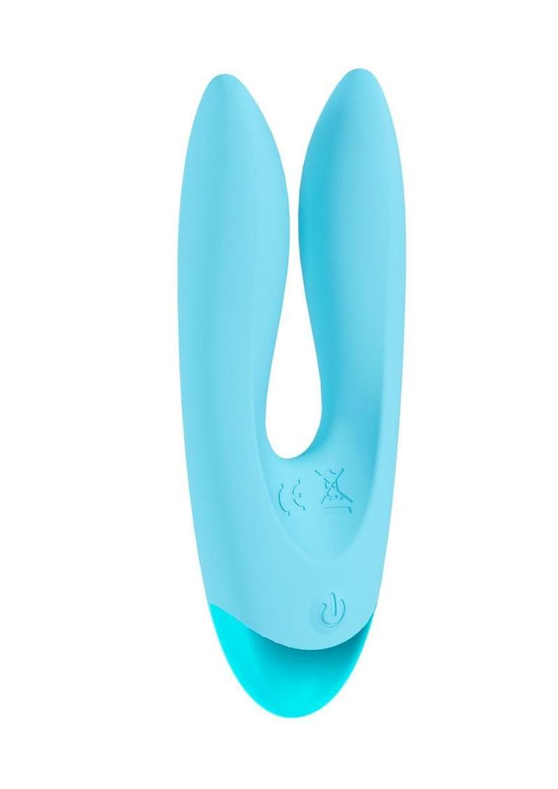 Loveline Amour 10 Function Rechargeable Silicone Dual Motor Vibe - Blue