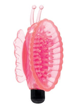 Lux Fetish Vibrating Butterfly Pussy Pump with Quick Release - Black/Pink