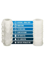 M For Men Soft and Wet Glow In The Dark Reversible Orb Masturbator - Frosted - Glow In The Dark