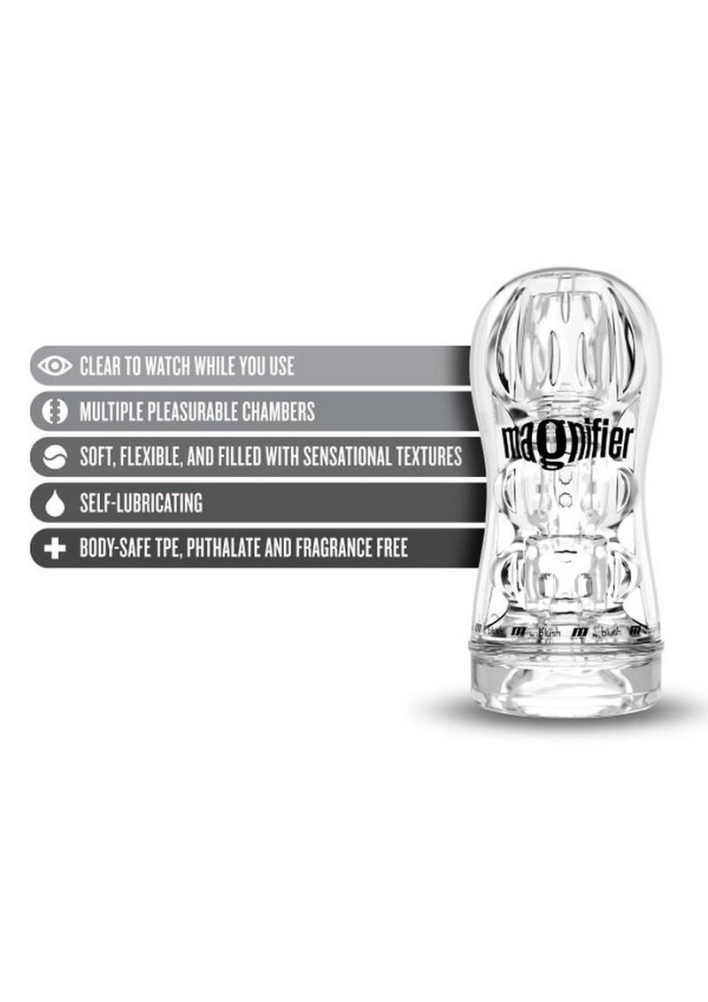 M For Men Soft and Wet Magnifier Stroker - Clear