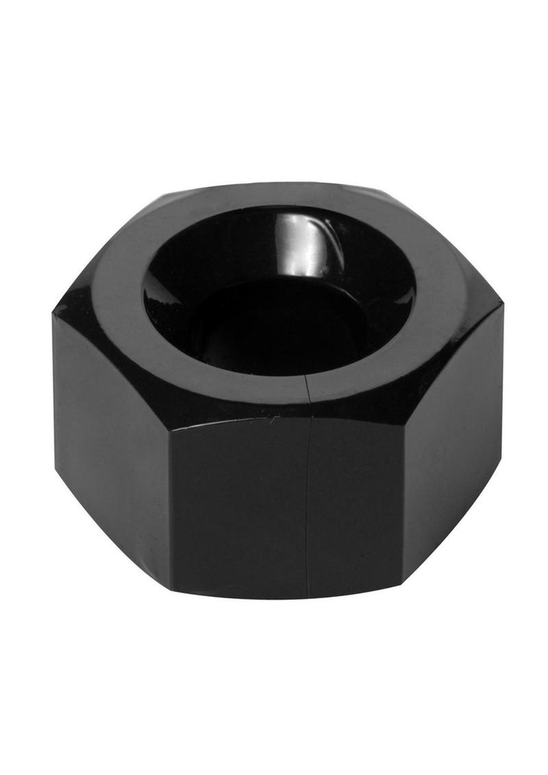 Master Series Hex Heavy Duty Cock Ring and Ball Stretcher - Black