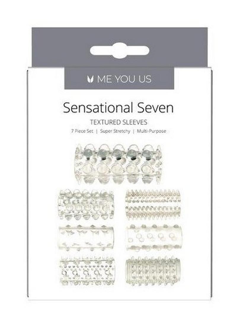 ME YOU US Sensational Seven Textured Sleeves Kit - Clear