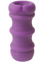 Mood Pleaser Thick Ribbed Ultraskyn Masturbator - Purple