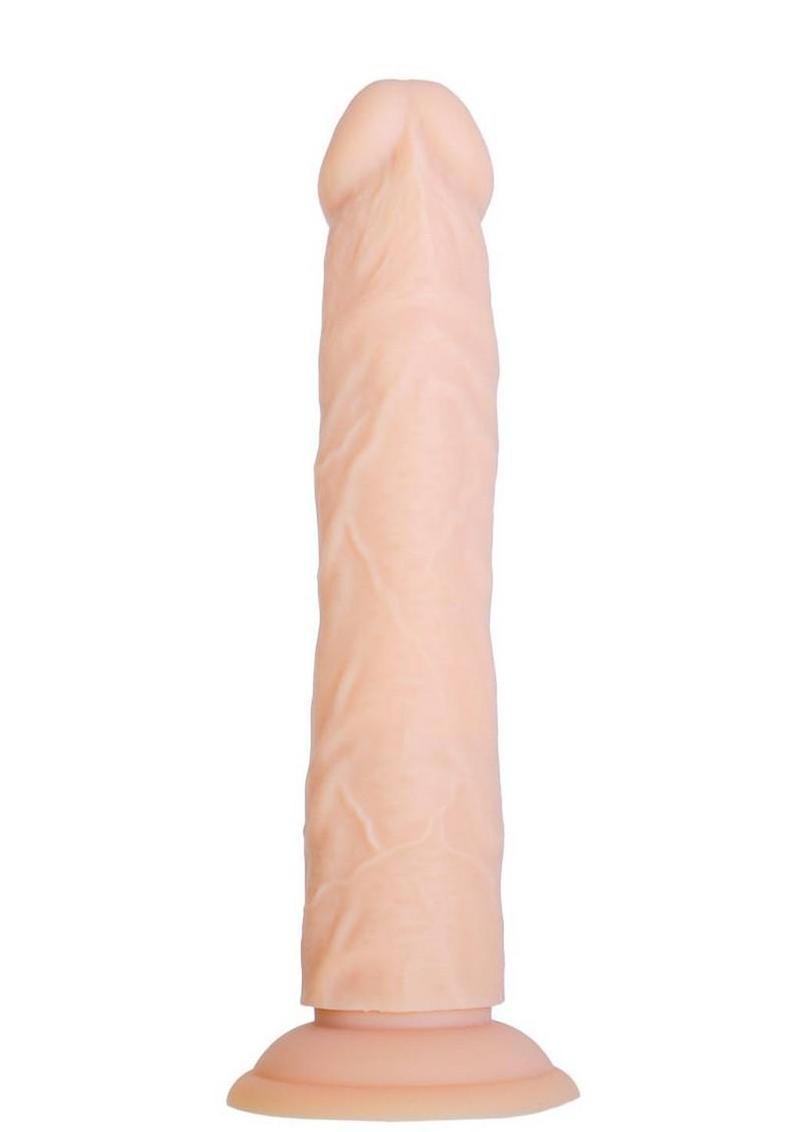 Naked Addiction Rotating and Thrusting Vibrating Rechargeable Silicone Dong with Remote Control